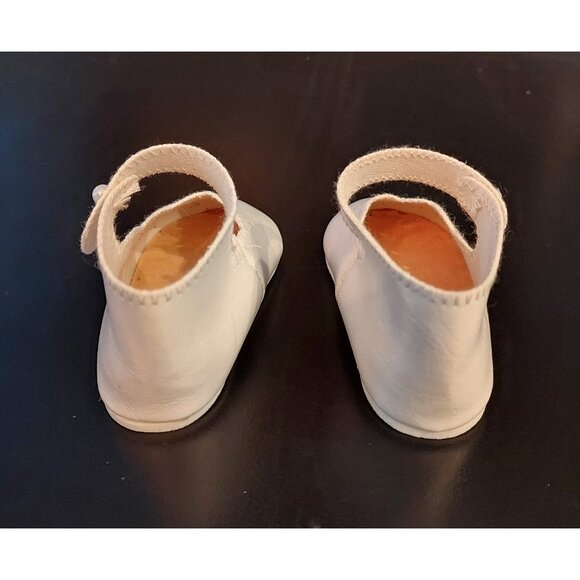 Doll Shoes Mary Jane Perl Buttons Cutouts 3.5” New - Picture 2 of 7